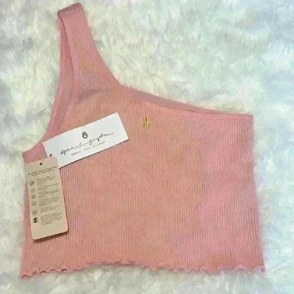 SPIRITUAL GANGSTER NWT Luna One Shoulder Seamless Tank Peony/Pink Women Size XS - Picture 7 of 15
